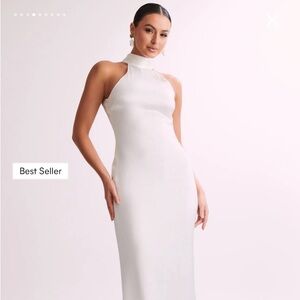 Meshki NEVER WORN White high neck dress perfect for wedding occasions.